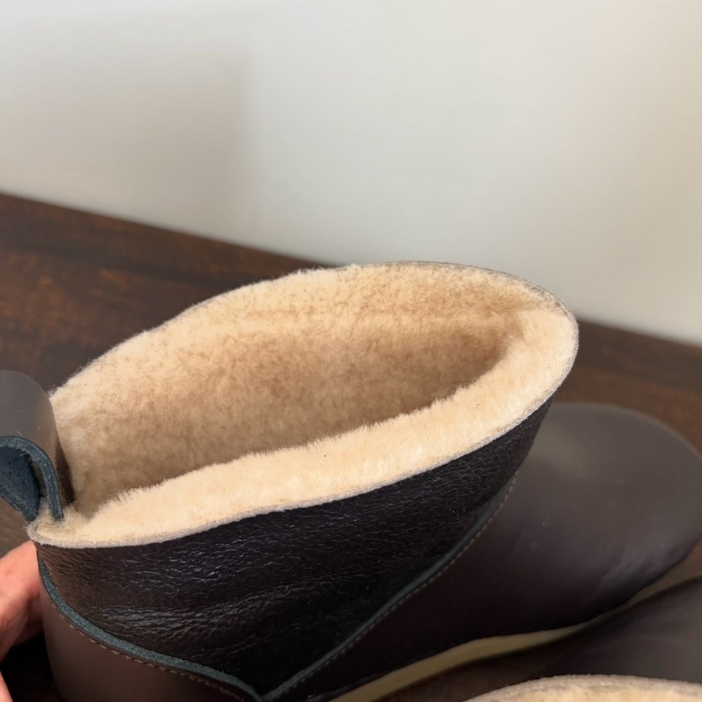 No. 6 Low Shearling Clog Boot Java Dark Brown - image 15